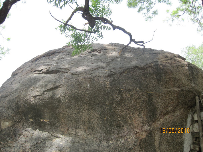 the rock on which Rama slept